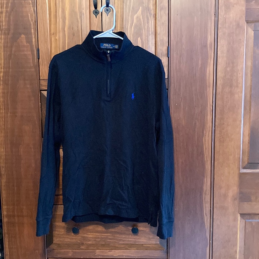 Polo “estate rib” zip front pullover